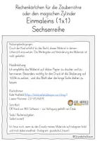 Vorschau - Fördermaterial/Inklusion - Materialpaket - Rechenkarten / Wendekarten zum Einmaleins (1x1) alle Reihen (z.B. als Begleitmaterial für den Magischen Zylinder von Betzold) - Seite 1