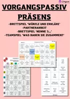 Vorschau - Spiele - Das Deutsche Passiv: Präsens, Spiele und Arbeitsblätter| Passive Voice in German - Deckblatt