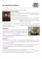 Vorschau - Arbeitsblätter - Arbeitsblatt "Die erste Weltumsegelung" mit Erklärvideo, Lösungen und Onlineübungen - Deckblatt