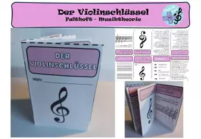 Vorschau - Arbeitsblätter - Der Violinschlüssel - Faltheftchen - Musiktheorie - Seite 1