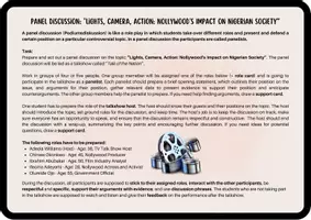 Vorschau - Aufgabenkarten - Nollywood‘s Impact On Nigerian Society (Panel Discussion / Role Play / Talkshow / Q1 Q2) - Seite 3