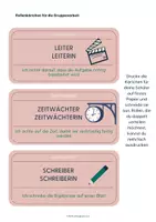Vorschau - Arbeitsblätter - Rollenkarten (Rollenverteilung) für deine Gruppenarbeit - Seite 1