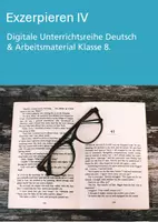 Vorschau - Stundenentwürfe - Exzerpieren IV - Klasse 8 (Digitale Unterrichtsreihe Deutsch) - Deckblatt