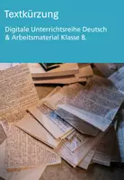 Vorschau - Stundenentwürfe - Textkürzung - Klasse 8 (Digitale Unterrichtsreihe Deutsch) - Deckblatt