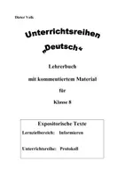 Vorschau - Stundenentwürfe - Protokollieren - Klasse 8 (Digitale Unterrichtsreihe Deutsch) - Seite 1
