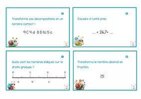 Aperçu - Apprentissages en autonomie - Math : SCN /CAT sur les décimaux (1) P4 - Page 2