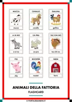 anteprima - Flashcard - Gli animali della fattoria - Flashcard - Pagina di copertina