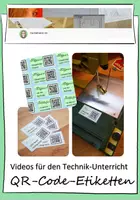 Vorschau - Anderer Materialtyp - QR-Code Etiketten mit Videos für den Technik-Unterricht - Deckblatt
