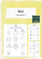Vorschau - Arbeitsblätter - fall / autumn: Wortspeicher - Deckblatt