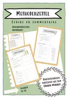 Vorschau - Arbeitsblätter - Methodenzettel - Écrire un commentaire - Deckblatt