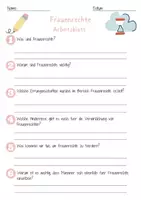 Vorschau - Arbeitsblätter - Frauenrechte Arbeitsblatt 3. Klasse 4.Klasse AB mit Loesungen - Seite 1