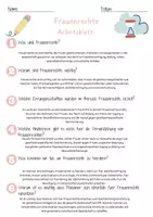 Vorschau - Arbeitsblätter - Frauenrechte Arbeitsblatt 3. Klasse 4.Klasse AB mit Loesungen - Seite 2