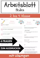 Vorschau - Arbeitsblätter - Medien Arbeitsblatt 3. Klasse 4.Klasse AB mit Loesungen - Deckblatt