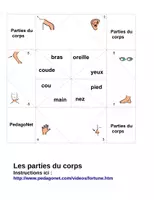 Aperçu - Feuilles d'exercices - Les parties du corps - Page de couverture