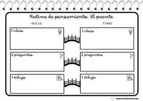 Vista previa - Hojas de trabajo - Rutina de pensamiento / Rutina de pensament - Portada