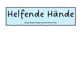 Vorschau - Bildkarten - Helfende Hände - Classroom Management - Deckblatt