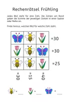 Vorschau - Spiele - 3 Rechenrätsel mit Symbolen / Logikrätsel Frühling - Seite 3