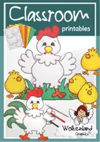 Vorschau - Mal- und Bastelvorlagen - Ostern basteln Familie Huhn Bastelvorlage - Deckblatt
