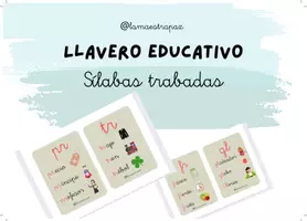 Vista previa - Refuerzo / NEE / Materiales de apoyo - Llavero Educativo de sílabas trabadasy+ Presentación - Portada