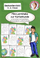 Vorschau - Stationenlernen - Mini-Lerntheke zur Kartenkunde zu den Bundesländern / Bundesländer / Deutschland (3.-6. Klasse) - Deckblatt