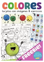 Aperçu - Présentation / Support pour le tableau - colores flash cards Espagnol Freebie - Page de couverture