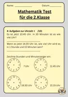 Vorschau - Arbeitsblätter - Mathetest für die 2. Klasse - Seite 2