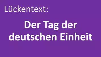 Vorschau - Arbeitsblätter - Lückentext: Der Tag der deutschen Einheit. - Deckblatt