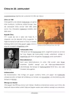 Vorschau - Arbeitsblätter - Arbeitsblatt "China im 20. Jahrhundert" mit Erklärvideo, Lösungen und Onlineübungen - Deckblatt