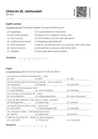 Vorschau - Arbeitsblätter - Geschichte Chinas im 20. Jahrhundert (Infotext und Übungen) - Seite 1