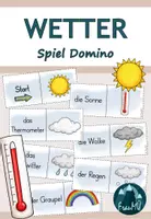 Vorschau - Spiele - FREEBIE - 3./4.Klasse: Wetter - Spiel Domino - Deckblatt