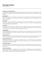 Vorschau - Arbeitsblätter - The King's Speech (Arbeitsblatt zum Film) - Deckblatt