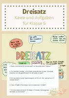 Vorschau - Arbeitsblätter - Kawa und Aufgaben: Dreisatz berechnen - Deckblatt