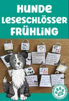Vorschau - Spiele - Hunde Leseschlösser Frühling Deutsch Klasse 1 und 2 - Deckblatt