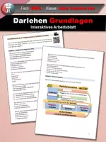 Vorschau - Arbeitsblätter - Darlehen Grundlagenwissen (Zinsen, Tilgung, Geldmittelabfluss) - Deckblatt