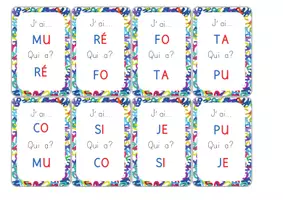 Aperçu - Jeux - J'ai… Qui a? Des syllabes simples - Page 2