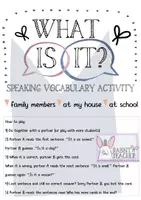 Vorschau - Spiele - Speaking activity: What is it? (family members, at my house, at school) - Deckblatt