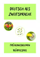 Vorschau - Spiele - Deutsch als Zweitsprache: Frühlingsblumen Würfelspiel - Deckblatt