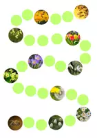 Vorschau - Spiele - Deutsch als Zweitsprache: Frühlingsblumen Würfelspiel - Seite 1