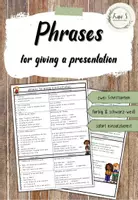 Vorschau - Arbeitsblätter - Merkblatt: phrases for giving a presentation - Deckblatt