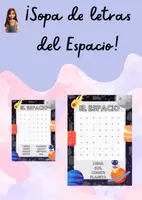 Vista previa - Juegos / Gamificación - Sopa de letras con temática del espacio. - Portada