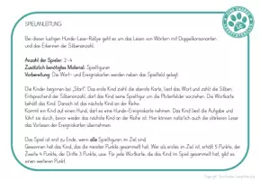 Vorschau - Spiele - Hunde Leserallye Doppelkonsonanten Deutsch 1.Klasse, 2. Klasse - Seite 3