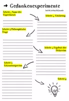 Vorschau - Arbeitsblätter - Gedankenexperimente / Philosophie / Anleitung - Seite 3