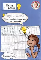 Vorschau - Arbeitsblätter - Kopfrechnen Bruchrechnung Tägliche Übungen Klasse 4 bis 6 - Deckblatt