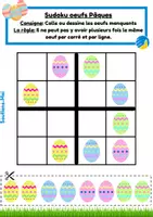 Aperçu - Apprentissages en autonomie - Sudoku oeufs Pâques - Page de couverture
