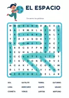 Vista previa - Hojas de trabajo - El espacio. Sopa de letras. - página 2