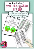 Vorschau - Arbeitsblätter - Arbeitsheft training im ZR 10 alle Additionen Platzhalter + Lösungsheft - Deckblatt