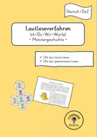 Vorschau - Stationenlernen - Lautes Lesen Monstergeschichte Würfel - Deckblatt