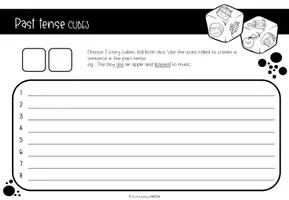 Vorschau - Arbeitsblätter - Story Cubes - Simple Past Tense review - Seite 1