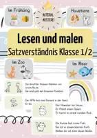 Vorschau - Arbeitsblätter - Lesen üben mit Malen - Klasse 1 / 2 - Frühling Tiere Meer - Deckblatt