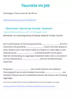 Vorschau - Arbeitsblätter - Tourette_Syndrom im Job - Diskussion B1-B2 - Deckblatt